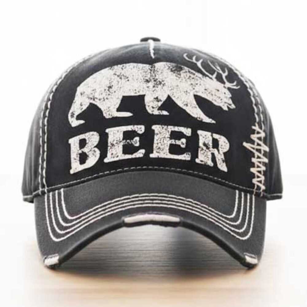 Ladies Black Bear Baseball Hat - Brand New Ball Cap - Picture 4 of 8